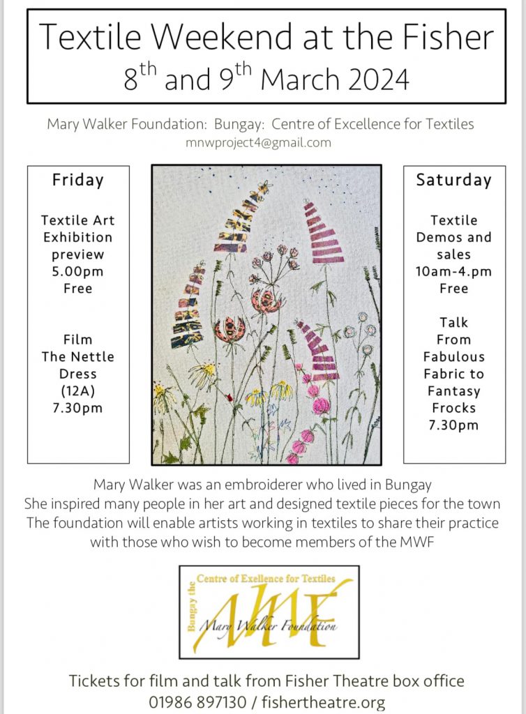 Textile weekend at the Fisher Theatre March 24
